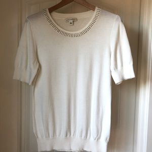 Banana Republic ivory beaded sweater